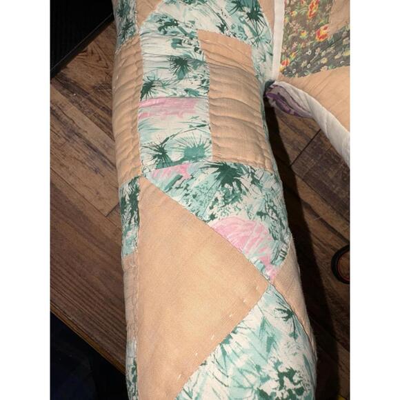 Handmade Hand Sewn Multi-Colored Quilted Patchwork Stuffed 24” Teddy Bear Vtg - Picture 9 of 12